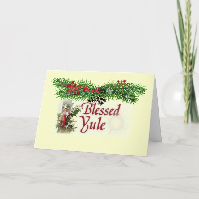 Blessed Yule Card (Front)