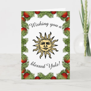 Blessed Yule Greeting Card