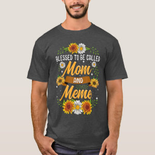 Blessedo Be Called Mum And Meme Cute Sunflower boy T-Shirt
