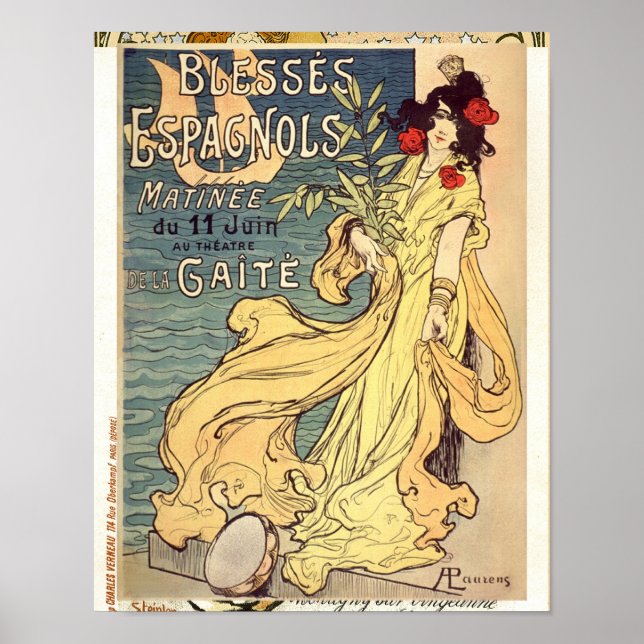 Blesses Espagnols Matinee Vintage French Ad Poster (Front)