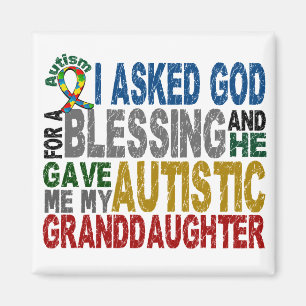 Blessing 5 GRANDDAUGHTER Autism T-Shirts & Apparel Magnet