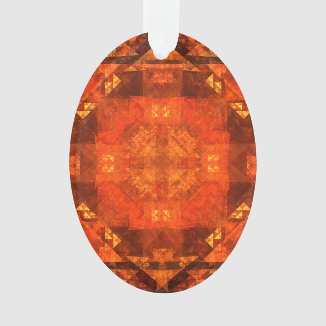 Blessing Abstract Art Acrylic Oval Ornament (Front)