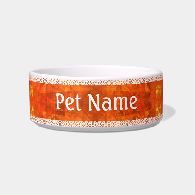 Blessing Abstract Art Cat Bowl (Front)