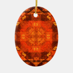 Blessing Abstract Art Oval Ornament