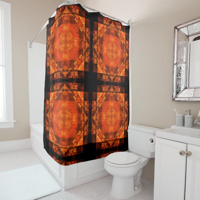 Blessing Abstract Art Shower Curtain (In Situ)