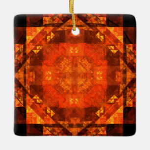 Blessing Abstract Art Square Ornament