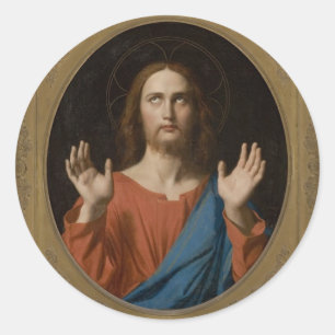 Blessing Christ circa 1834 Classic Round Sticker