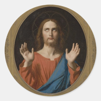 Blessing Christ circa 1834 Classic Round Sticker
