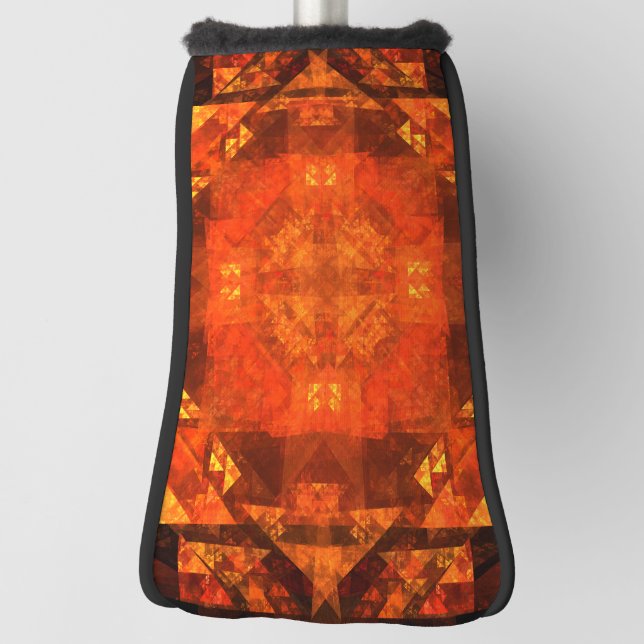 Blessing Fire Mandala Abstract Art Design Golf Head Cover (Rotate 90)