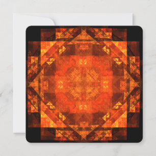 Blessing Fire Mandala Abstract Art Design Invitation