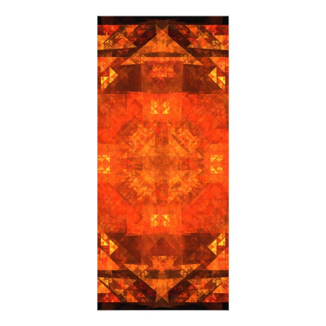 Blessing Fire Mandala Abstract Art Design Rack Card (Front)