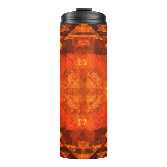 Blessing Fire Mandala Abstract Art Design Thermal Tumbler (Front)
