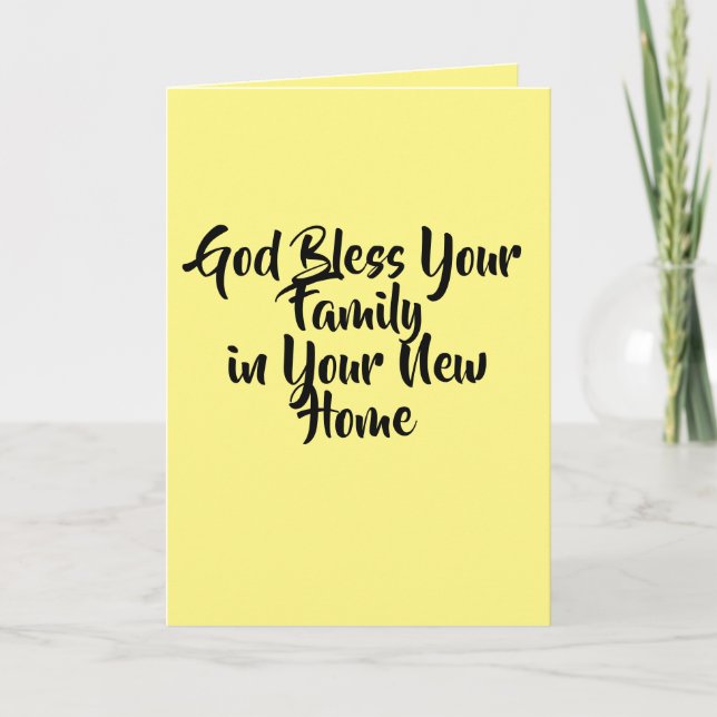 Blessing for a new home. card (Front)
