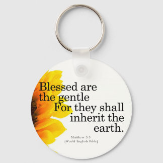 Blessing for Gentleness Matthew 5:5 Key Ring