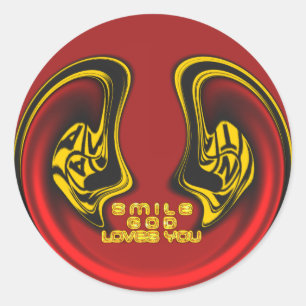 Blessing from Above: God's Love Spiritual Greeting Classic Round Sticker