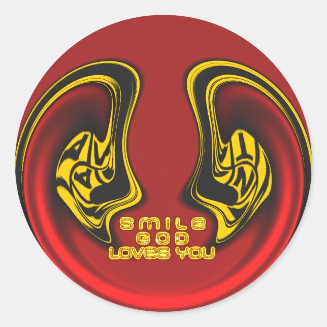 Blessing from Above: God's Love Spiritual Greeting Classic Round Sticker (Front)