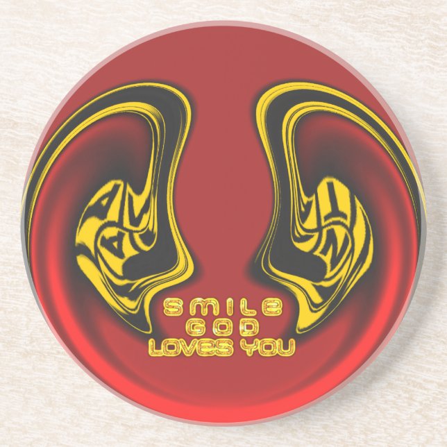 Blessing from Above: God's Love Spiritual Greeting Coaster (Front)