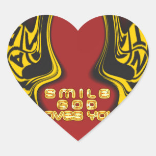 Blessing from Above: God's Love Spiritual Greeting Heart Sticker