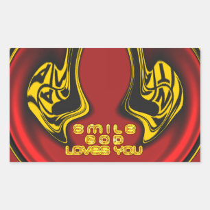 Blessing from Above: God's Love Spiritual Greeting Rectangular Sticker