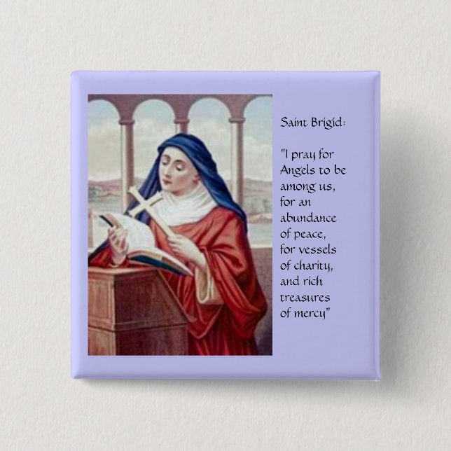 Blessing From Saint Brigid 15 Cm Square Badge (Front)