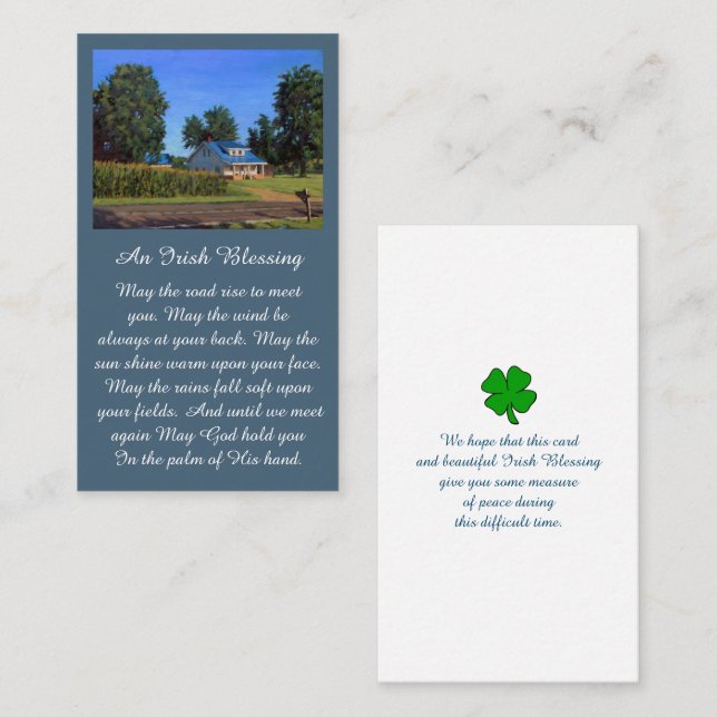 Blessing Memorial Prayer Card (Front/Back)