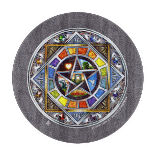 Blessing of Elements Round Cutting Board
