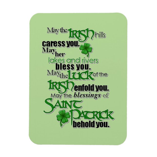 Blessing Of Saint Patrick Magnet (Vertical)