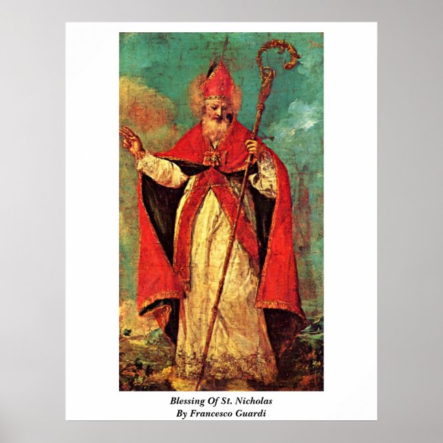 Blessing Of St. Nicholas By Francesco Guardi Poster (Front)