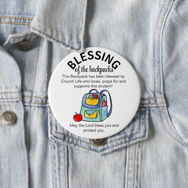 Blessing of the backpacks  10 cm round badge (In Situ)