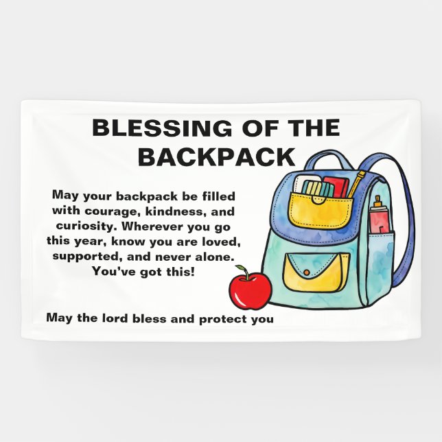 Blessing of the Backpacks Banner | Courage,  (Horizontal)