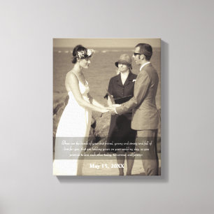 Blessing of the Hands Quote Photo Wedding Canvas Print