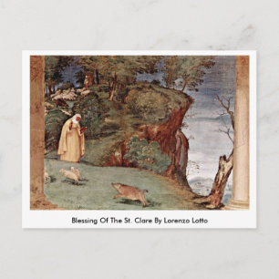 Blessing Of The St. Clare By Lorenzo Lotto Postcard