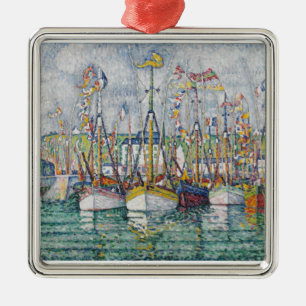 Blessing of the Tuna Fleet at Groix, 1923 Metal Ornament
