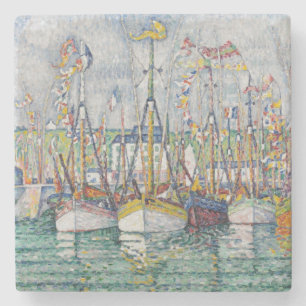 Blessing of the Tuna Fleet at Groix, 1923 Stone Coaster