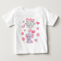 Blessing Scripture Cute Girl Custom Name Shirt Top