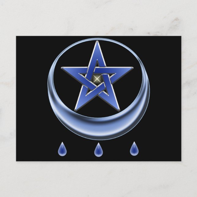 Blessing Symbol & Pentagram Postcard (Front)