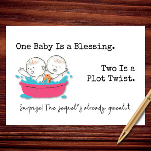 Blessing x2 Funny Twins Pregnancy Card