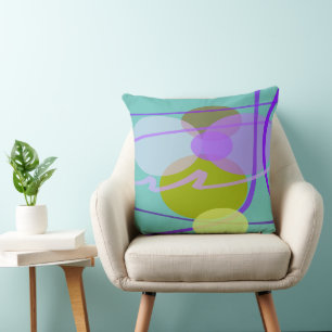Blessings Amidst Twist And Turns Olive Purple Cushion