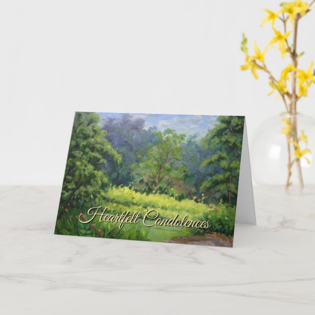 Blessings and Prayers Memorial Sympathy Card (Yellow Flower)