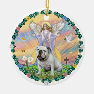 Blessings - English Bullding (white) Ceramic Ornament