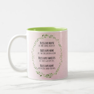 Blessings for your home and family Two-Tone coffee mug