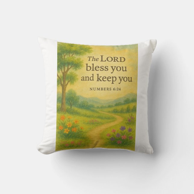 Blessings in Bloom Cushion (Front)