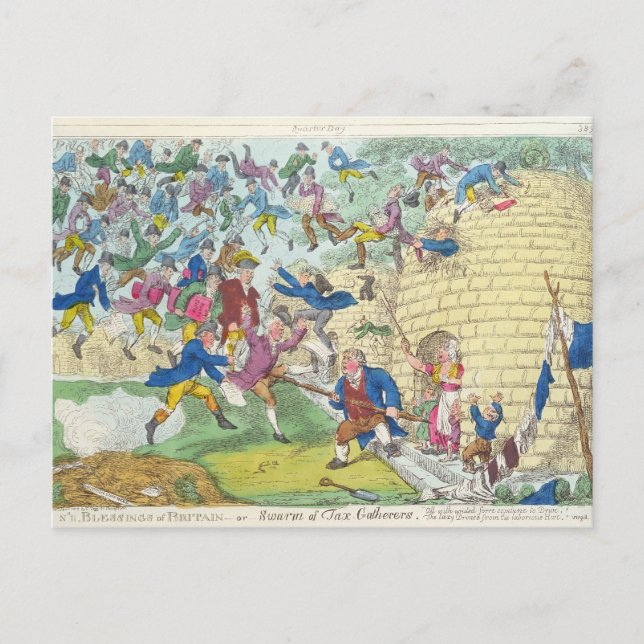 Blessings of Britain - or Swarm of Tax Postcard (Front)