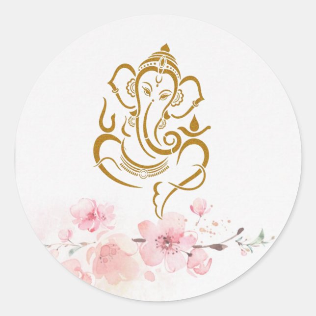 Blessings of Ganesh: Divine Sticker (Front)