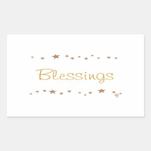 Blessings, on lively gold stars stickers