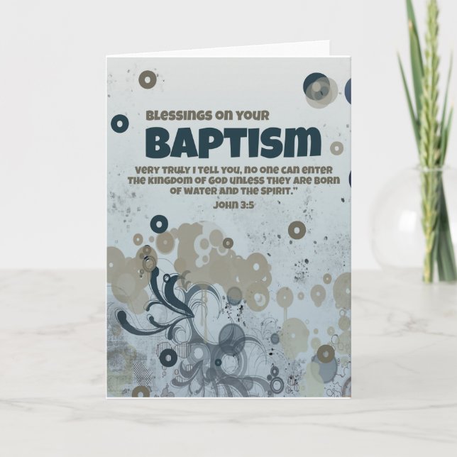 Blessings On Your Baptism Card Teens Young Adults (Front)