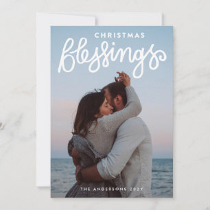 Blessings Religious Christmas Holiday Photo Card