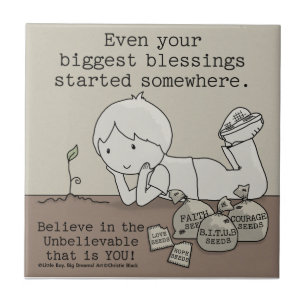 Blessings Started Somewhere Ceramic Tile