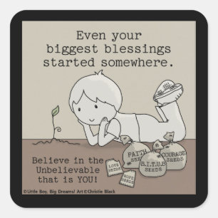 Blessings Started Somewhere Square Sticker