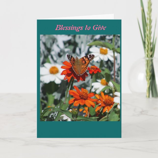 Blessings to give thank you card (Front)